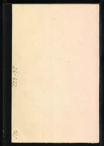 Künstler-AK Handgemalt: Dame in blauem Kleid und Rüschenärmeln