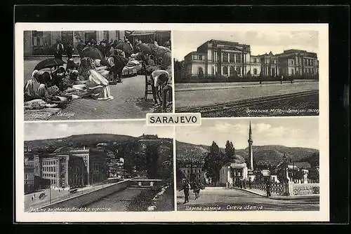 AK Sarajewo, Carsija, Gradska vijecnica, Careva dzamija, Zemaljski muzej