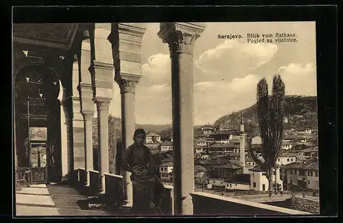 AK Sarajevo, Blick vom Rathaus