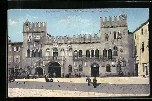 AK Capodistria / Koper, Piazza del Duomo, Il Municipio