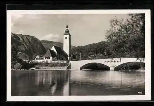 AK Bohinske jezero, Kirche Sv. Janez und Brücke