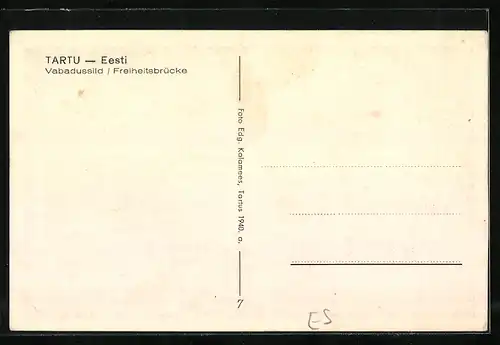 AK Tartu, Vabadussild, Freiheitsbrücke