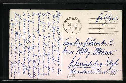 AK Posen / Poznan, Partie am kgl. Schloss, Strassenbahn