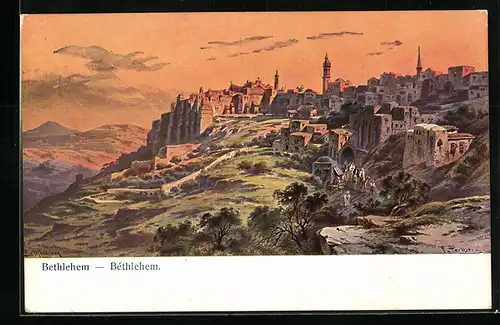 Künstler-AK F.Perlberg: Bethlehem, Gesamtansicht