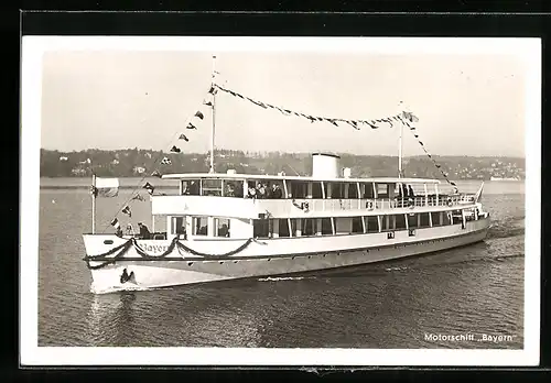 AK Motorschiff Bayern auf dem Starnberger See