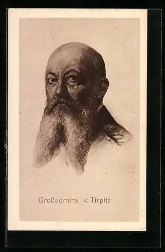 AK Grossadmiral von Tirpitz, Kopfportrait