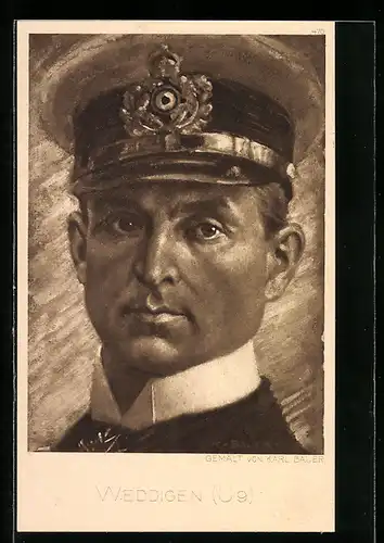 AK Kommandant des U-Bootes U9 Kapitän Weddigen