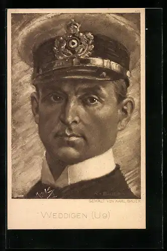 AK Kommandant des U-Bootes U9 Kapitän Weddigen