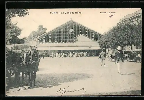 AK Tunis, La Gare du Nord