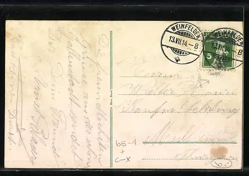 AK St. Gallen, Neuer Bahnhof und Postgebäude