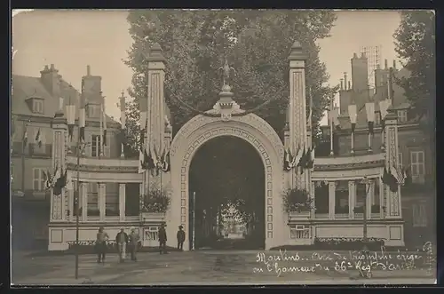 AK Moulins, Arc de Triomphe erige en l`honneur du 36 Regt d`art.