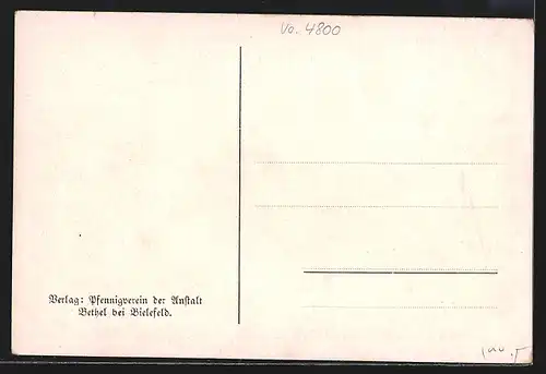 Künstler-AK Bethel bei Bielefeld, Diakonissen-Mutterhaus Sarepta