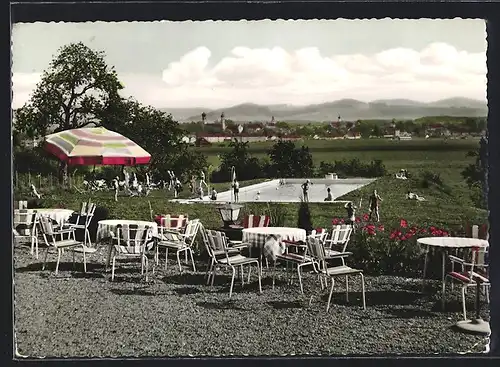 AK Neutrauchburg bei Isny, Schwimmbad mit Cafe