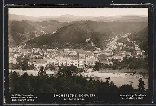 Foto-AK NPG Nr. 670: Schandau / Sächs. Schweiz, Gesamtansicht