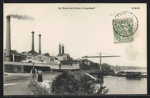 AK Argenteuil, Bords de la Seine