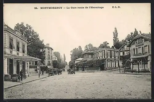 AK Montmorency, La Gare route de l`Hermitage