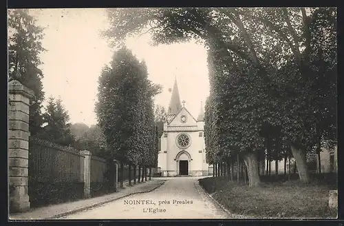 AK Nointel, L`Eglise, Blick zur Kirche