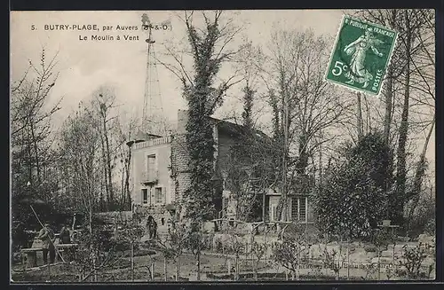 AK Butry-Plage, par Auvers, Le Moulin à Vent