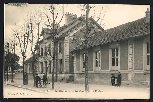 AK Bezons, La Mairie et les Ecoles