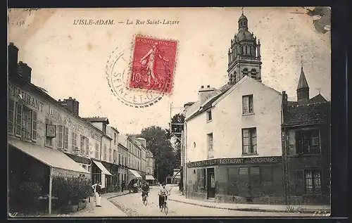 AK L`Isle-Adam, La Rue Saint-Lazare