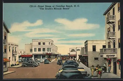 AK Carolina Beach, NC, Street Scene, Post Office