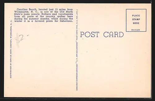 AK Carolina Beach, NC, Street Scene, Post Office