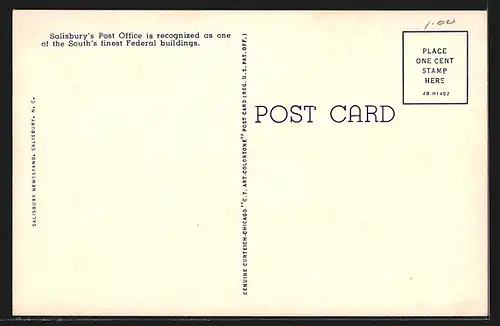 AK Salisbury, NC, US Post Office
