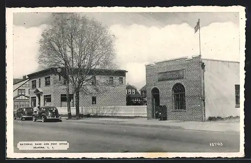 AK Seaford L. I., NY, National Bank and Post Office