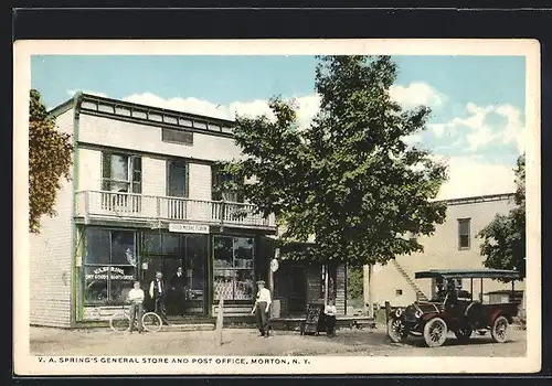 AK Morton, NY, V. A. Spring`s General Store and Post Office