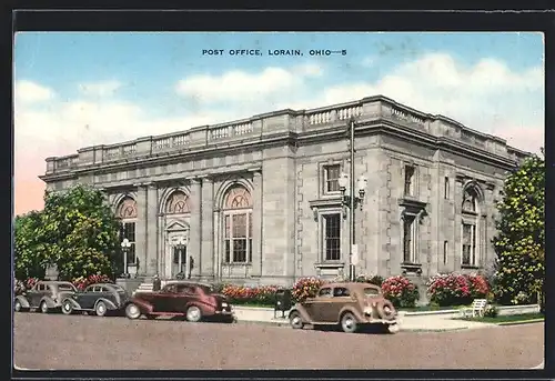 AK Lorain, OH, Post Office and Cars