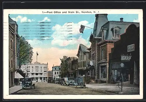 AK Newton, NJ, Post Office and Main Street