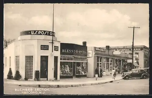 AK Netcong, NJ, Business Section with Post Office