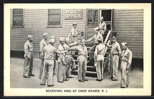 AK Camp Kilmer, NJ, Receiving Mail at the Post Office