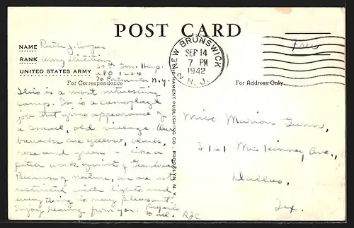 AK Camp Kilmer, NJ, Receiving Mail at the Post Office