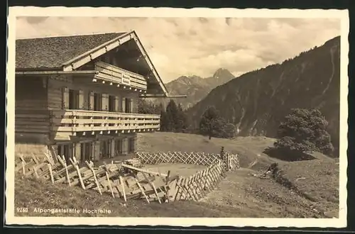 AK Oberstdorf, Alpengasthaus Hochleite