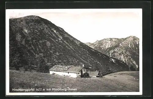 AK Kreuth, Berggasthaus Hirschberggipfel mit Hirschberg-Almen