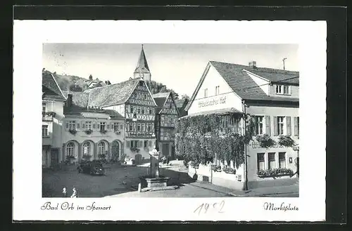 AK Bad Orb im Spessart, Hotel Wittelsbacher Hof am Marktplatz