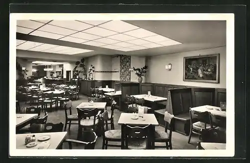 AK Düsseldorf, Restaurant Ritter-Stuben, Wagnerstrasse 7, Innenansicht