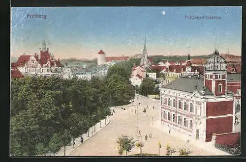 AK Freiberg, Postplatz-Panorama