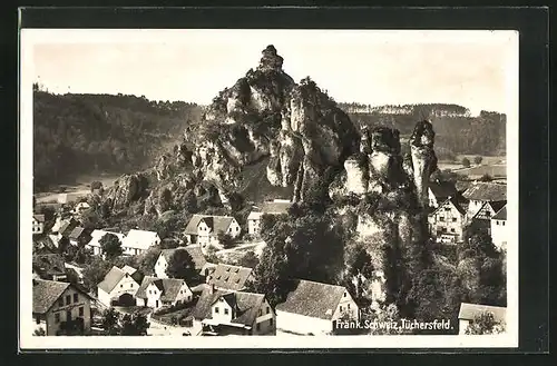AK Tüchersfeld, Ortsansicht mit Fels