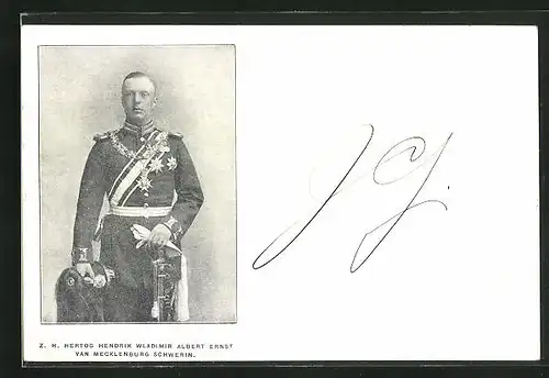 AK Z. H. Hertog Hendrik Wladimir Albert Ernst van Mecklenburg Schwerin