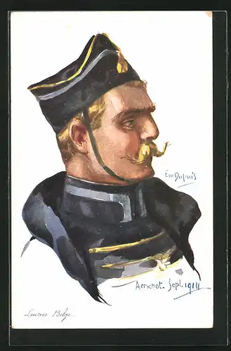 Künstler-AK Em. Dupuis: Lancier Belge, belgischer Soldat