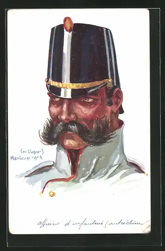 Künstler-AK Em. Dupuis: Officier d`infanterie autrichien