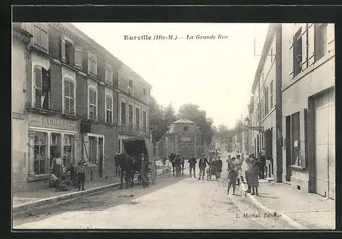 AK Eurville, La Grande Rue, Strassenpartie im Ortskern