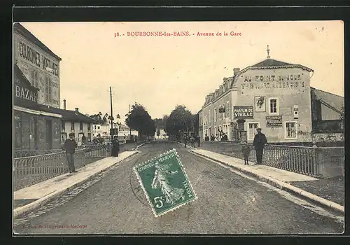 AK Bourbonne-les-Bains, Avenue de la Gare