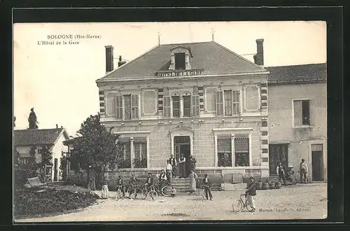 AK Bologne, L`Hôtel de la Gare, Bahnhofshotel