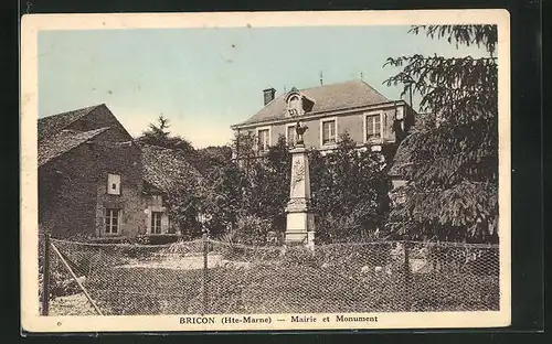 AK Bricon, Mairie et Monument