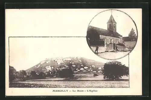 AK Marcilly, Le Mont, L'Eglise