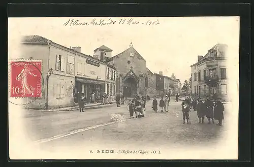 AK St-Dizier, L`Église de Gigny, Motiv der Kirche