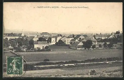 AK Saint-Loup-s /-Aujon, Totalansicht des Ortes